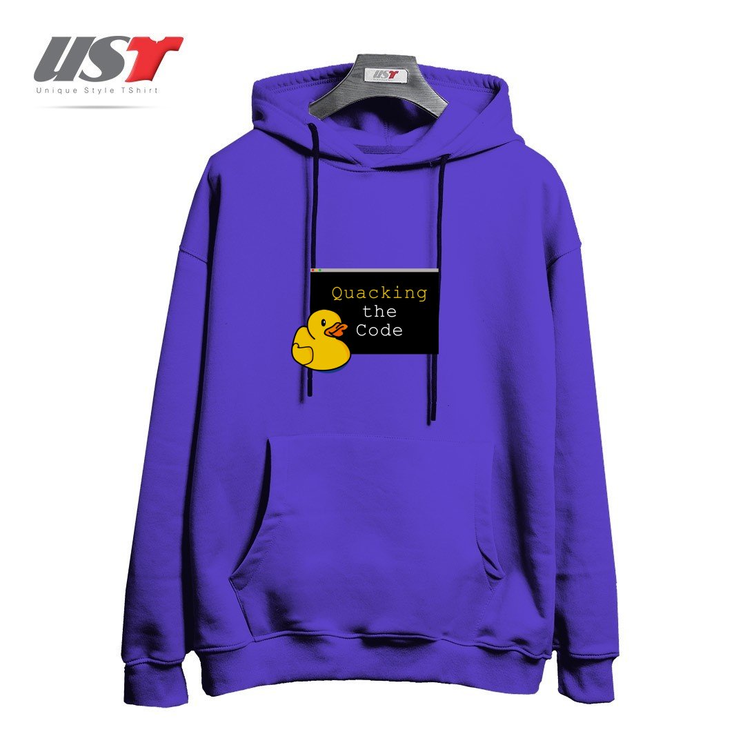 هودی اورسایز طرح QUACKING THE CODE