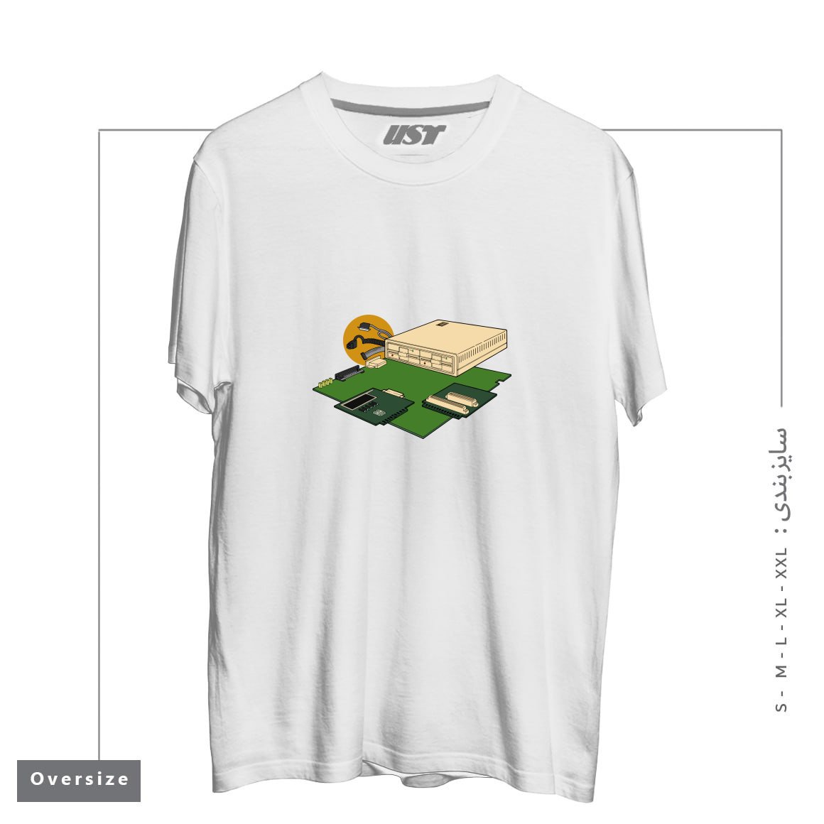 تیشرت اورسایز طرح VINTAGE COMPUTER