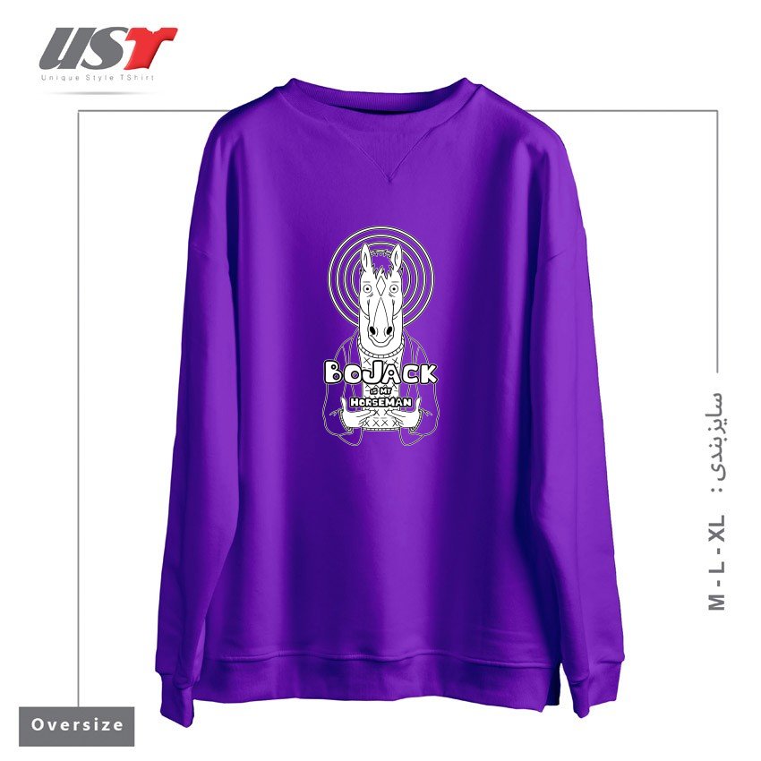 سوییشرت اورسایز طرح HORSEMAN