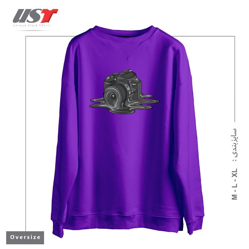 سوییشرت اورسایز طرح CAMERA MELT