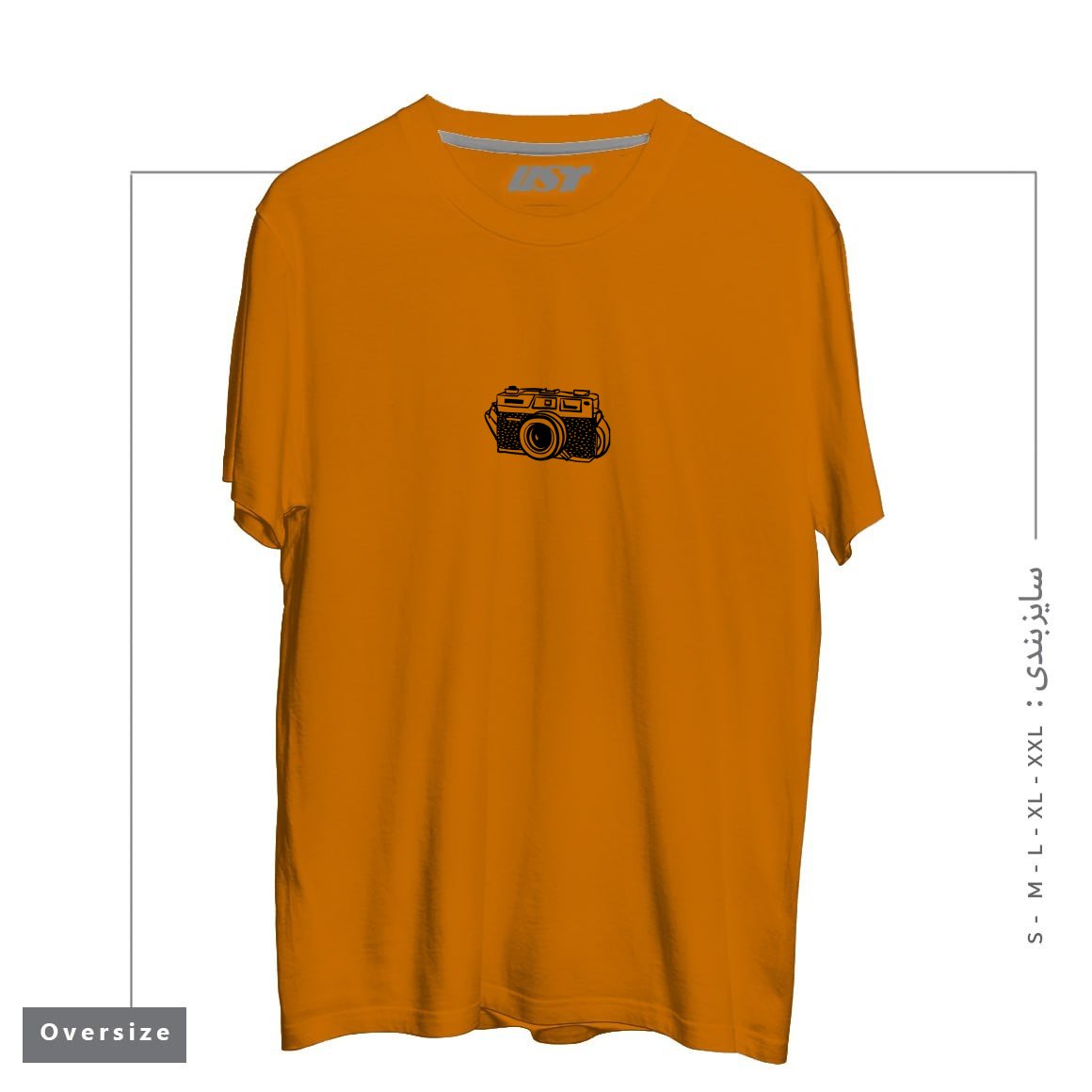 طرح CAMERA تیشرت اورسایزرنگ پرتغالی