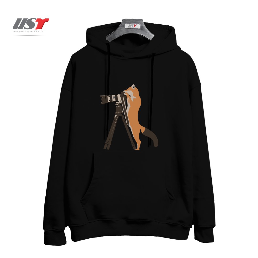 طرح FOXTOGRAPHER هودی اورسایزرنگ مشکی