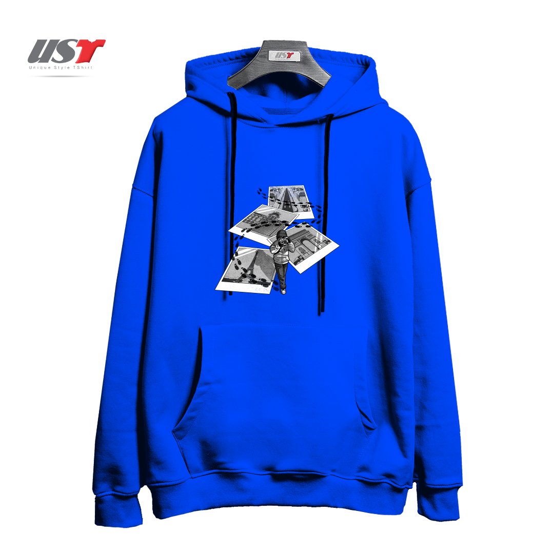 هودی اورسایز طرح I LOVE PARIS TOURIST