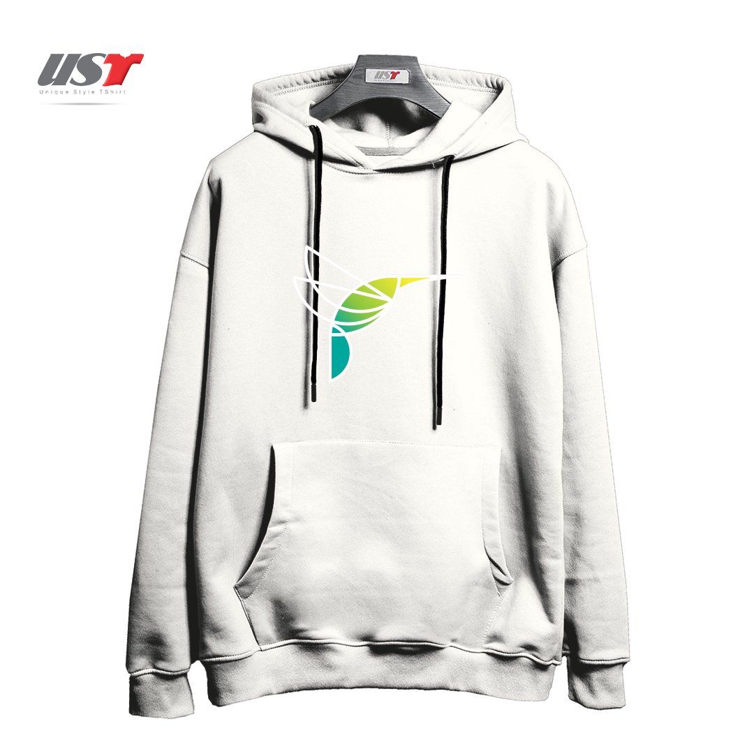 طرح HUMMINGBIRD هودی اورسایزرنگ سفید