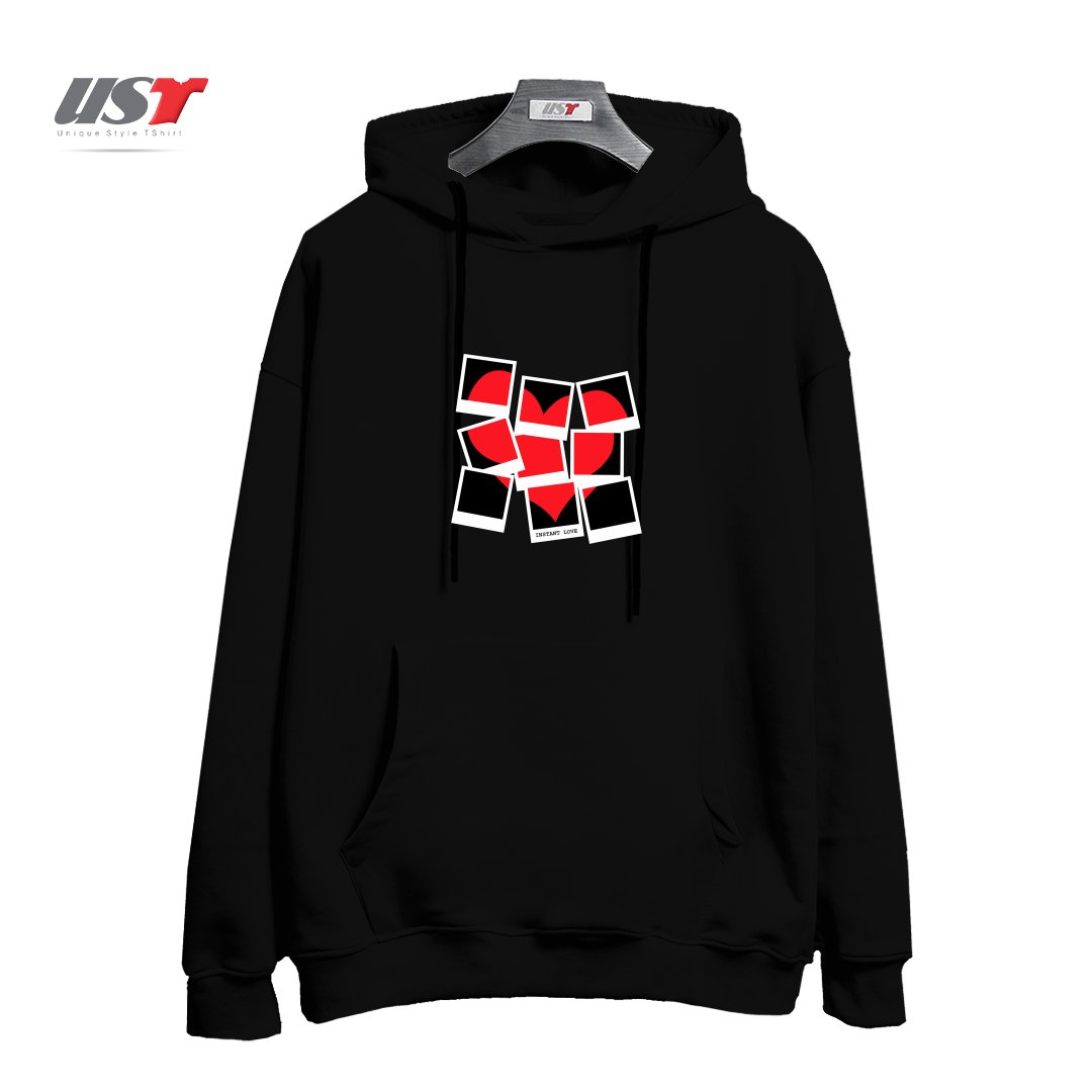 هودی اورسایز طرح INSTANT LOVE