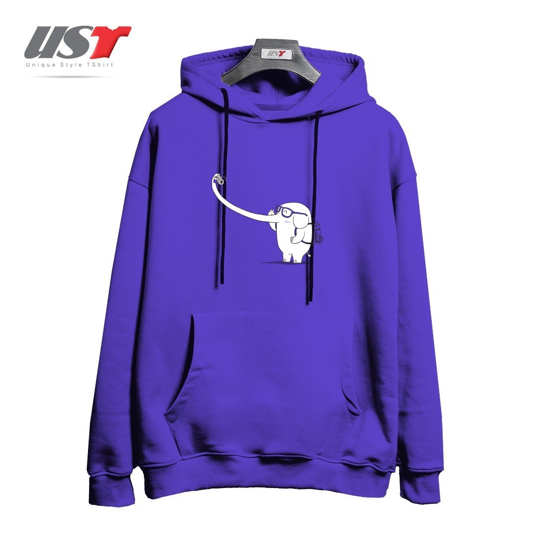 طرح LONELY TRAVELLER هودی اورسایزرنگ بنفش