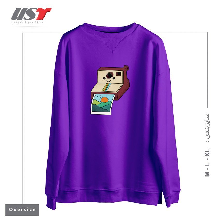 سوییشرت اورسایز طرح NATURE PHOTO