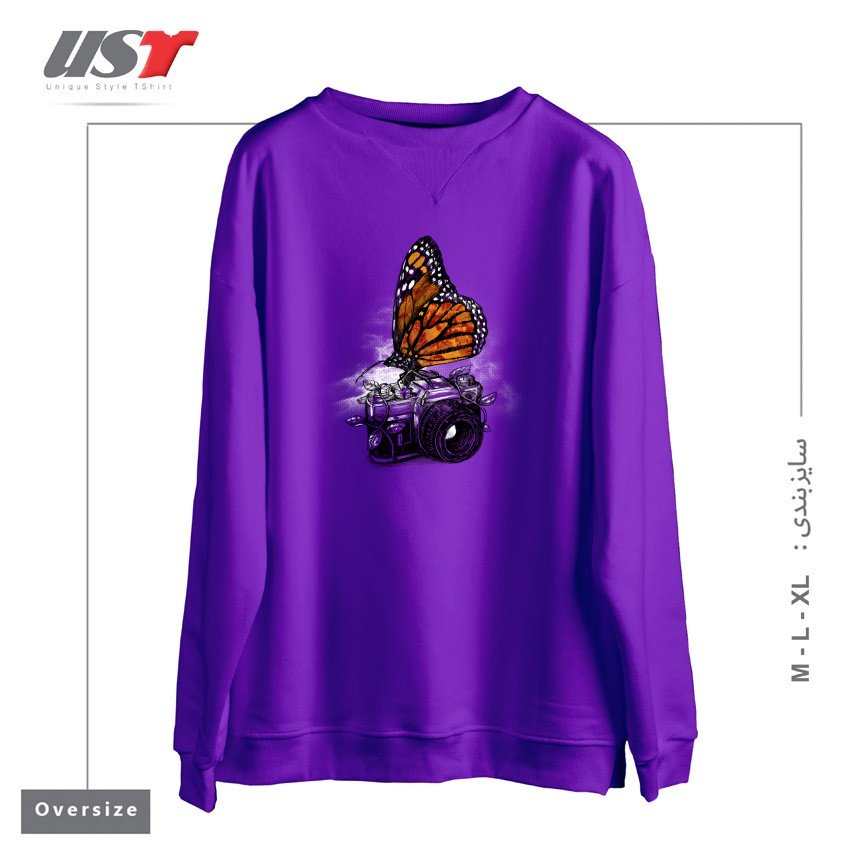 سوییشرت اورسایز طرح NATURE PHOTOGRAPHY