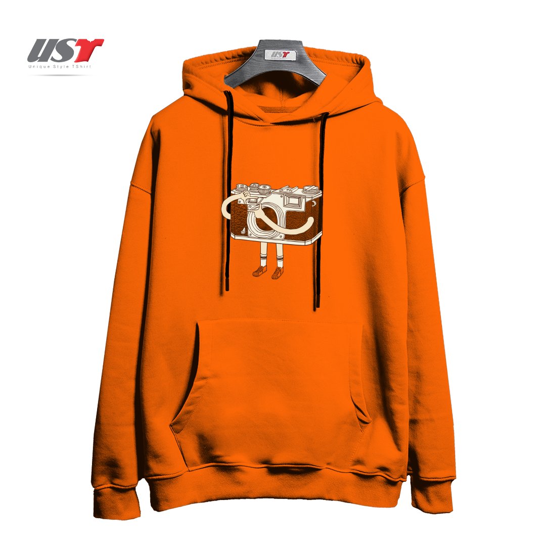 طرح PHOTOGRAPHER هودی اورسایزرنگ نارنجی