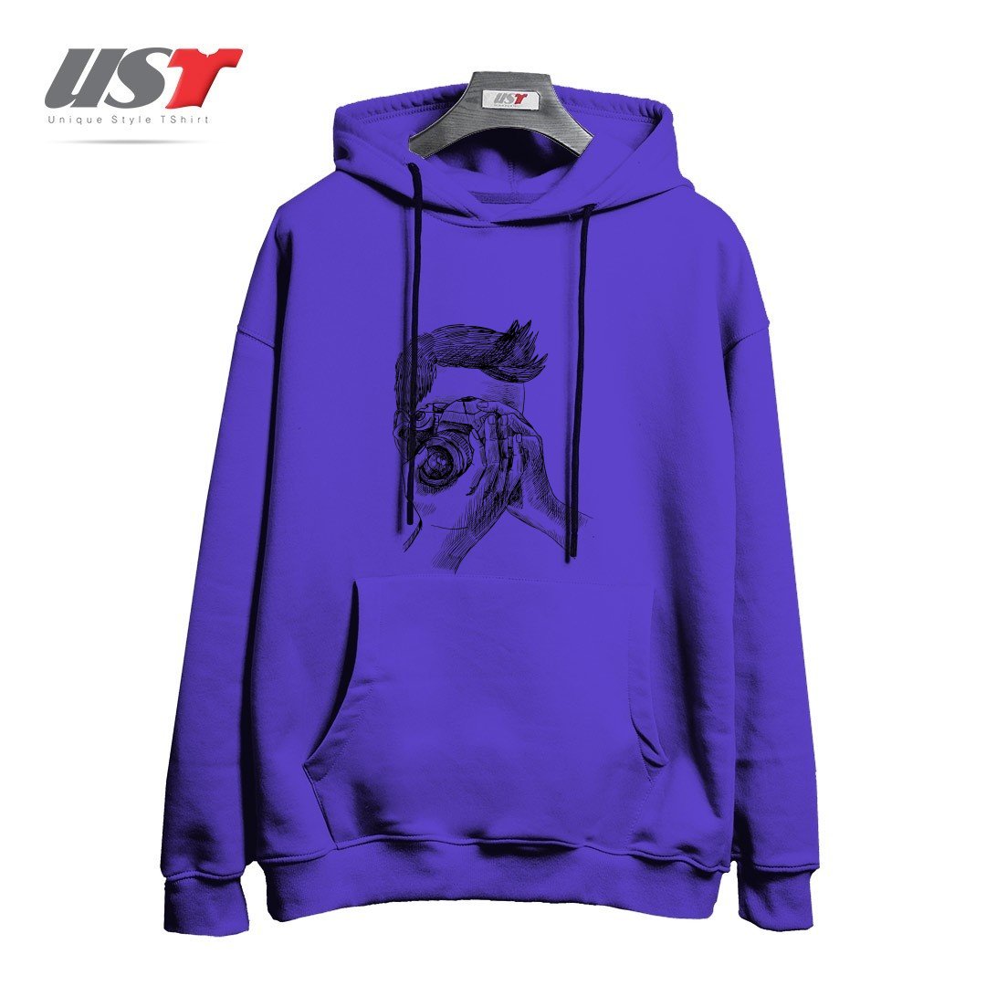 طرح PHOTOGRAPHER2 هودی اورسایزرنگ بنفش