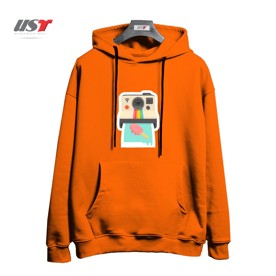 طرح SUMMER THINGS هودی اورسایزرنگ نارنجی