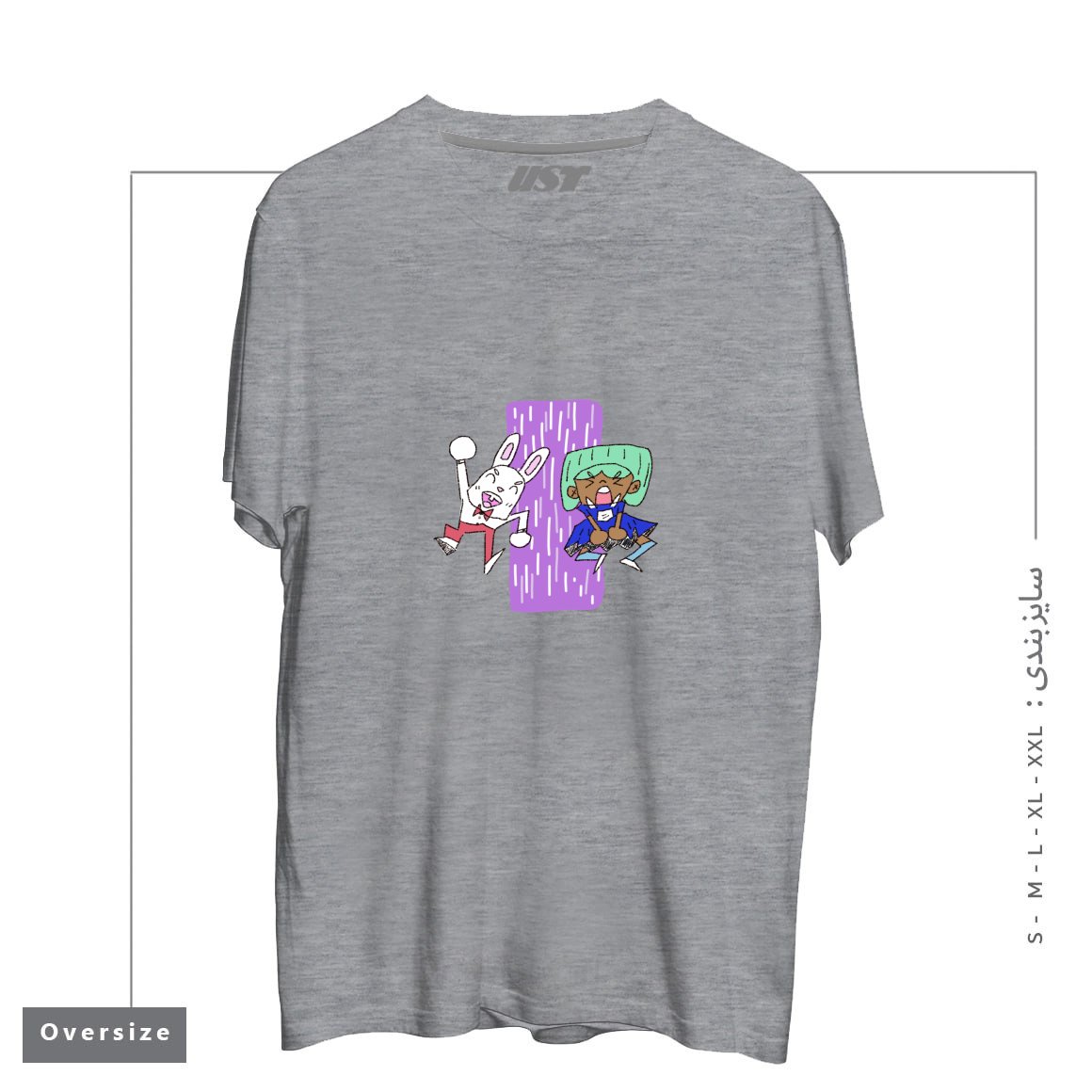 تیشرت اورسایز طرح ALICIA AND THE WHITE RABBIT