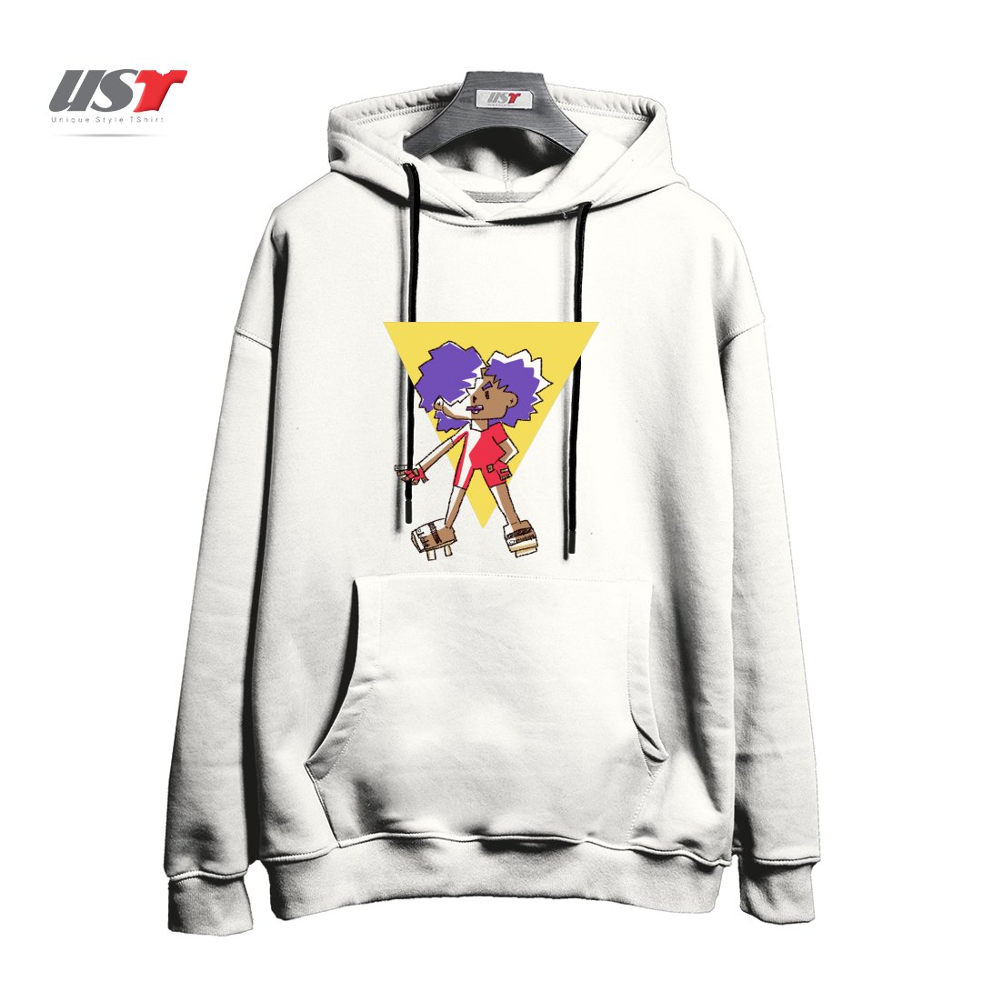 طرح DEBRA 'THUNDER' WATKINS هودی اورسایزرنگ سفید