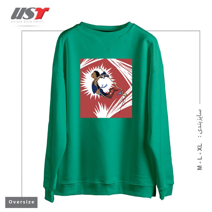 سوییشرت اورسایز طرح DOPE MONK STUFF