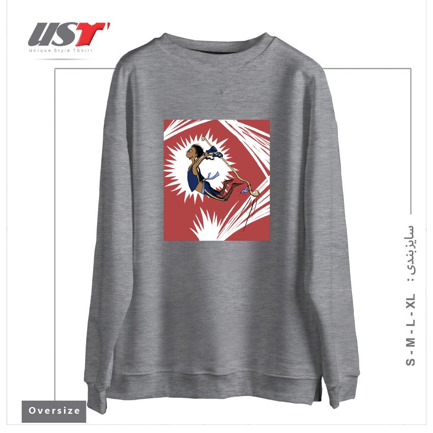 سوییشرت اورسایز طرح DOPE MONK STUFF