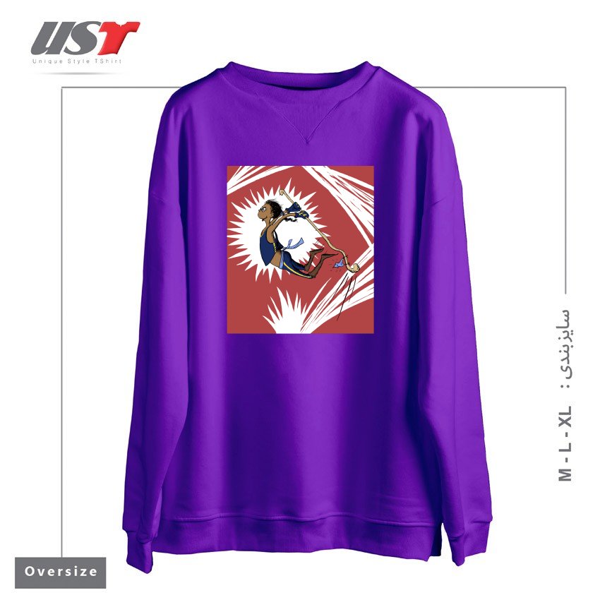 سوییشرت اورسایز طرح DOPE MONK STUFF