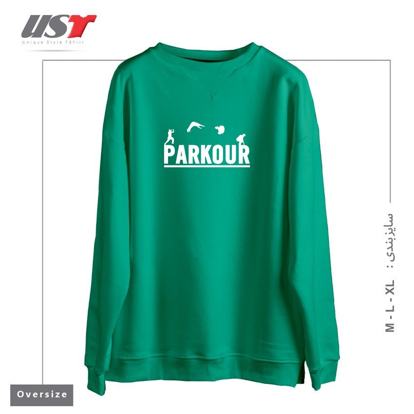 سوییشرت اورسایز طرح PARKOUR LOGO