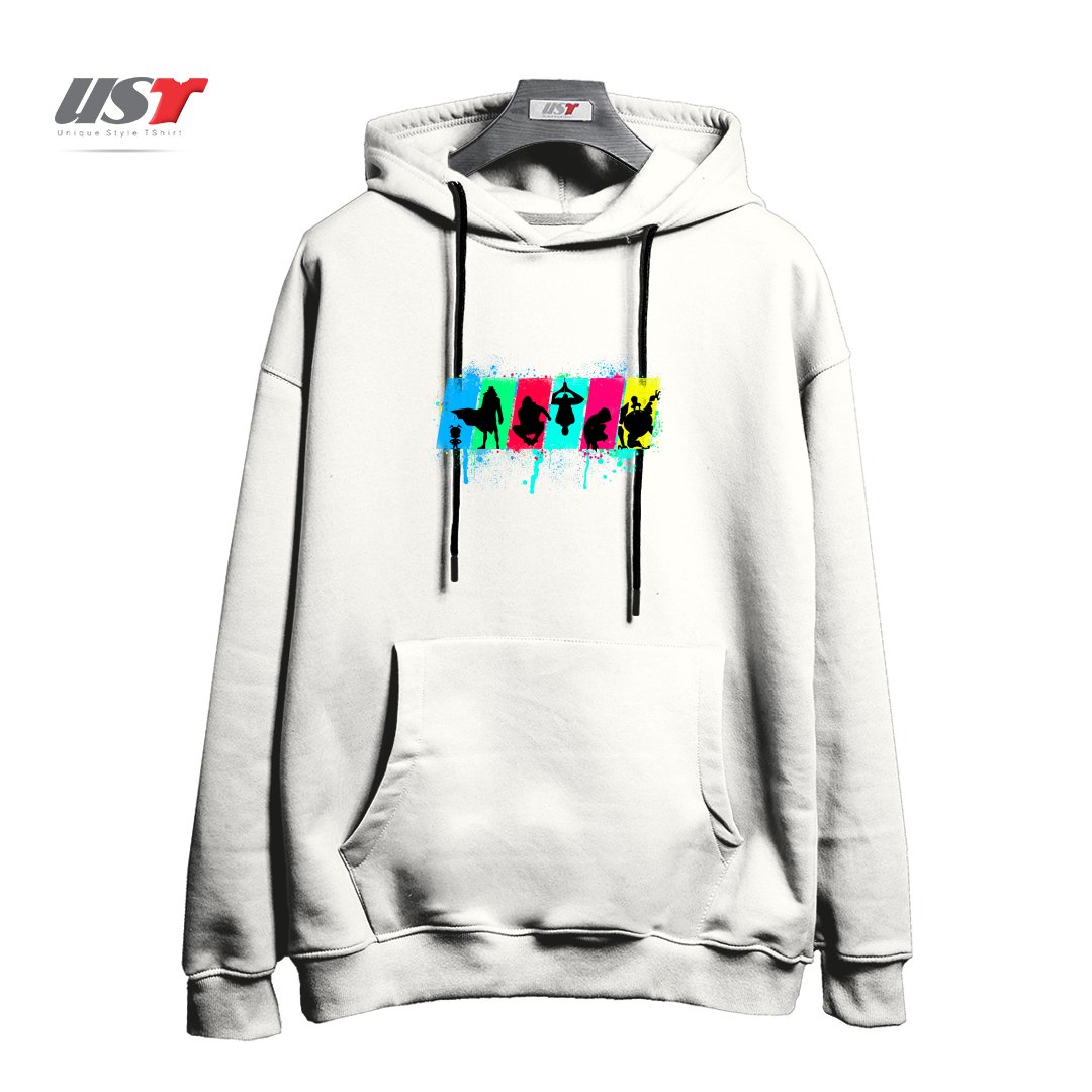 طرح SPIDER SOULS هودی اورسایزرنگ سفید