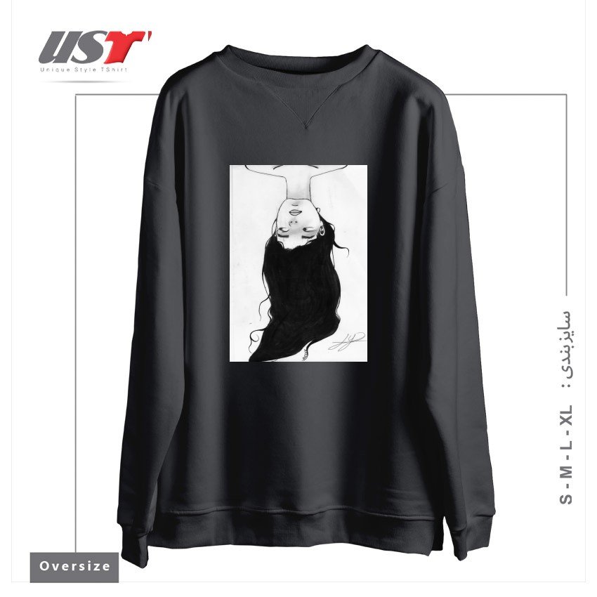 طرح WATER سوییشرت اورسایزرنگ دودی