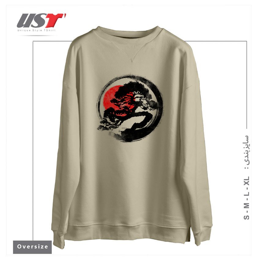 سوییشرت اورسایز طرح BONSAI STROKE