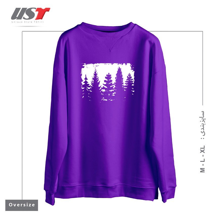 سوییشرت اورسایز طرح FOREST SILHOUETTE