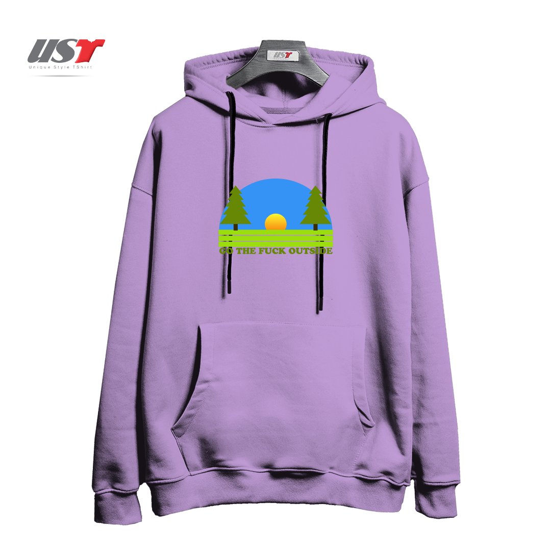 طرح GO THE FUCK OUTSIDE هودی اورسایزرنگ یاسی