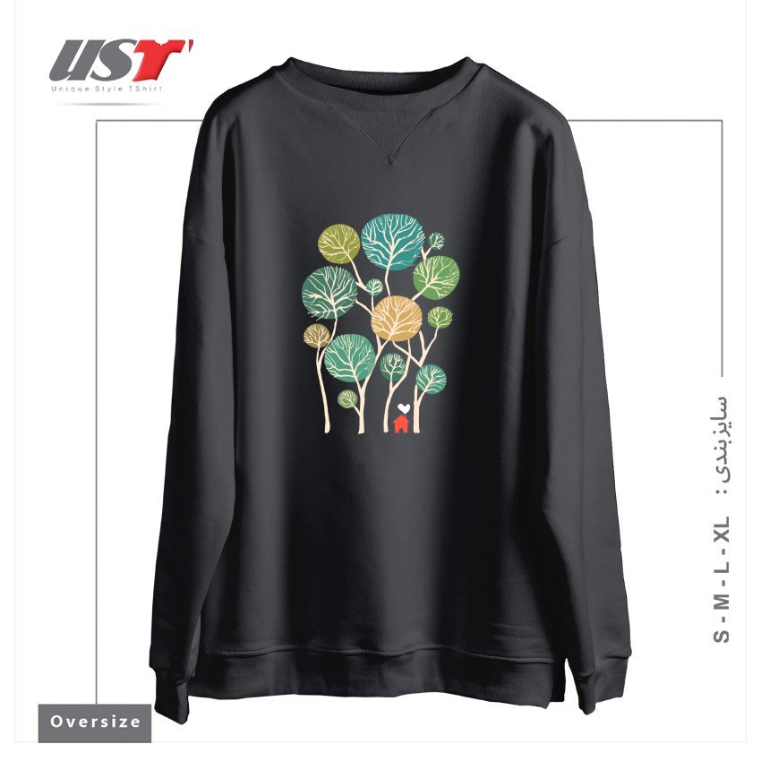 طرح HERMITAGE سوییشرت اورسایزرنگ دودی