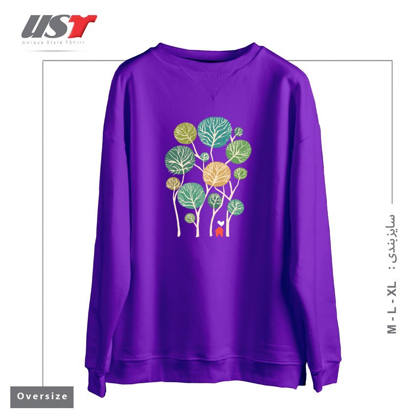 طرح HERMITAGE سوییشرت اورسایزرنگ بنفش