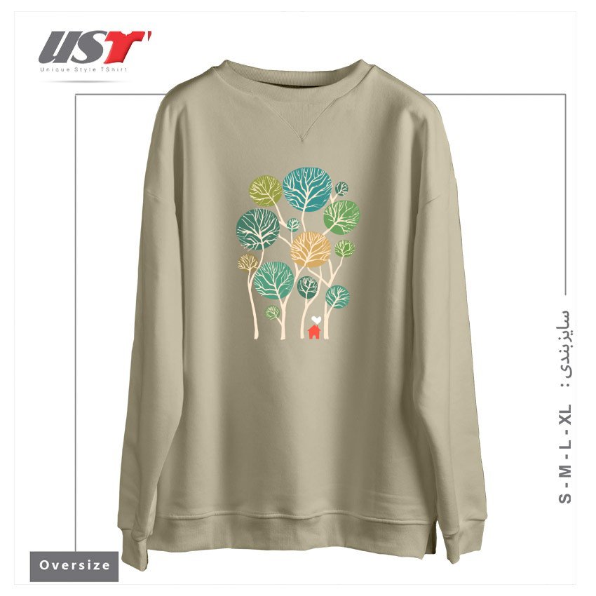 سوییشرت اورسایز طرح HERMITAGE