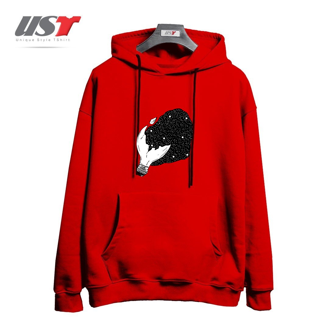 طرح INJURED هودی اورسایزرنگ قرمز