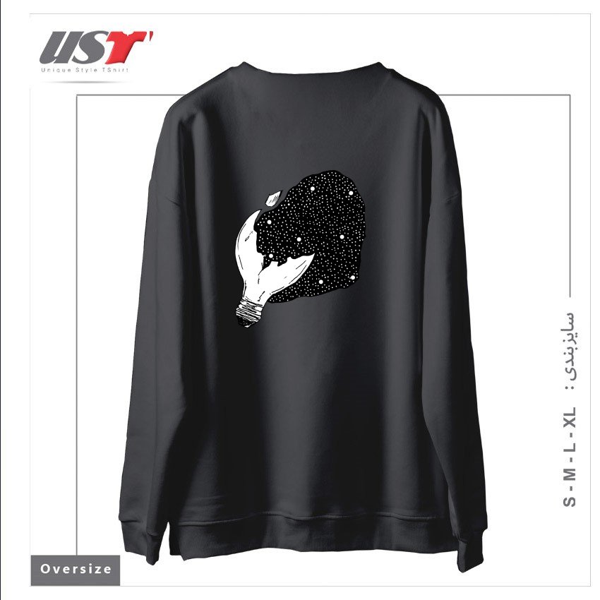 طرح INJURED سوییشرت اورسایزرنگ دودی