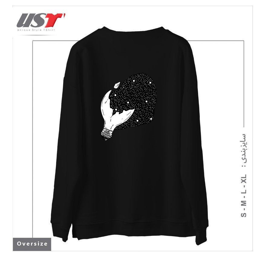 طرح INJURED سوییشرت اورسایزرنگ مشکی