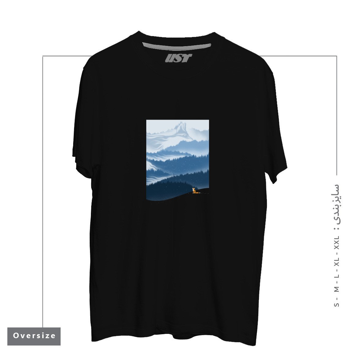 تیشرت اورسایز طرح MOUNTAIN SPIRIT