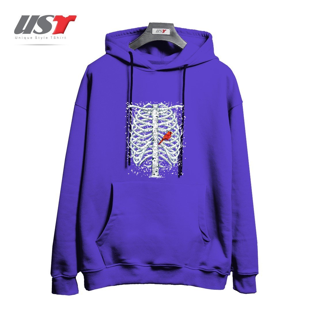 طرح RIB & BIRCH هودی اورسایزرنگ بنفش