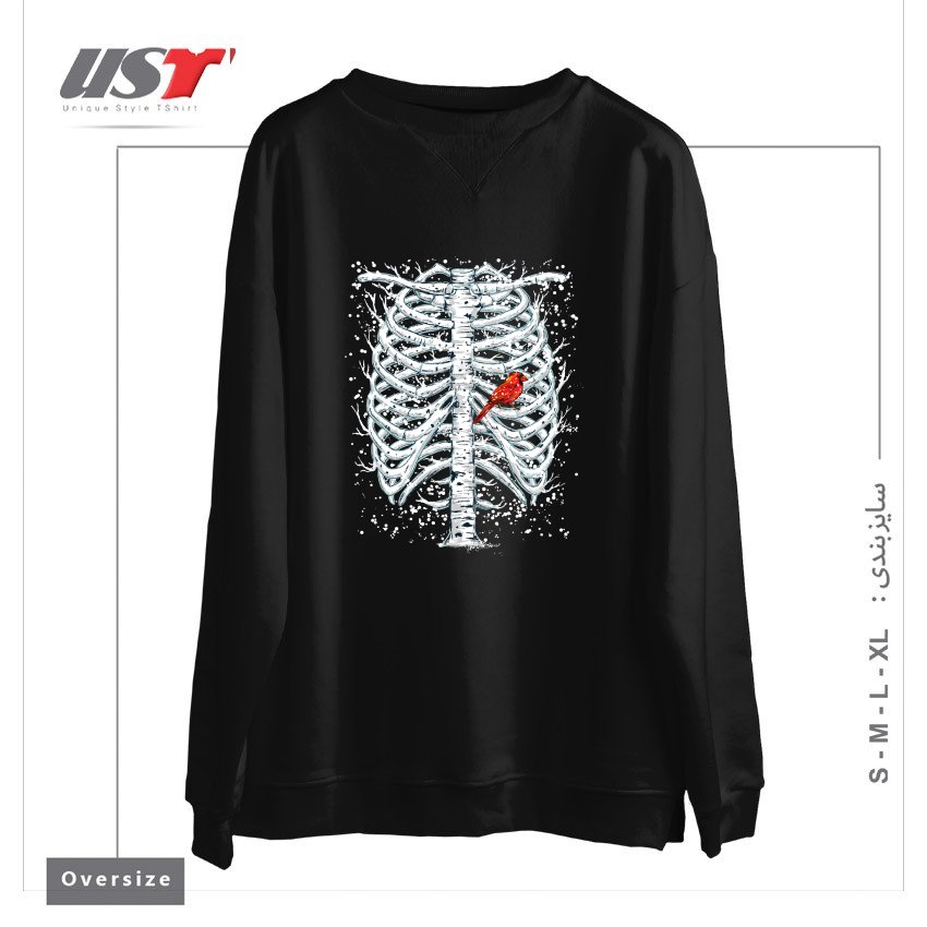 طرح RIB & BIRCH سوییشرت اورسایزرنگ مشکی