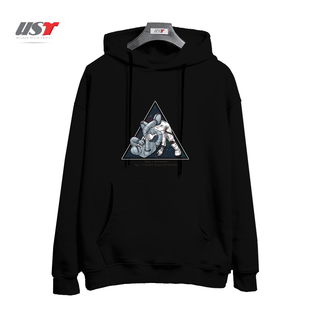 طرح ROBO X ASTRONAUTA هودی اورسایزرنگ مشکی