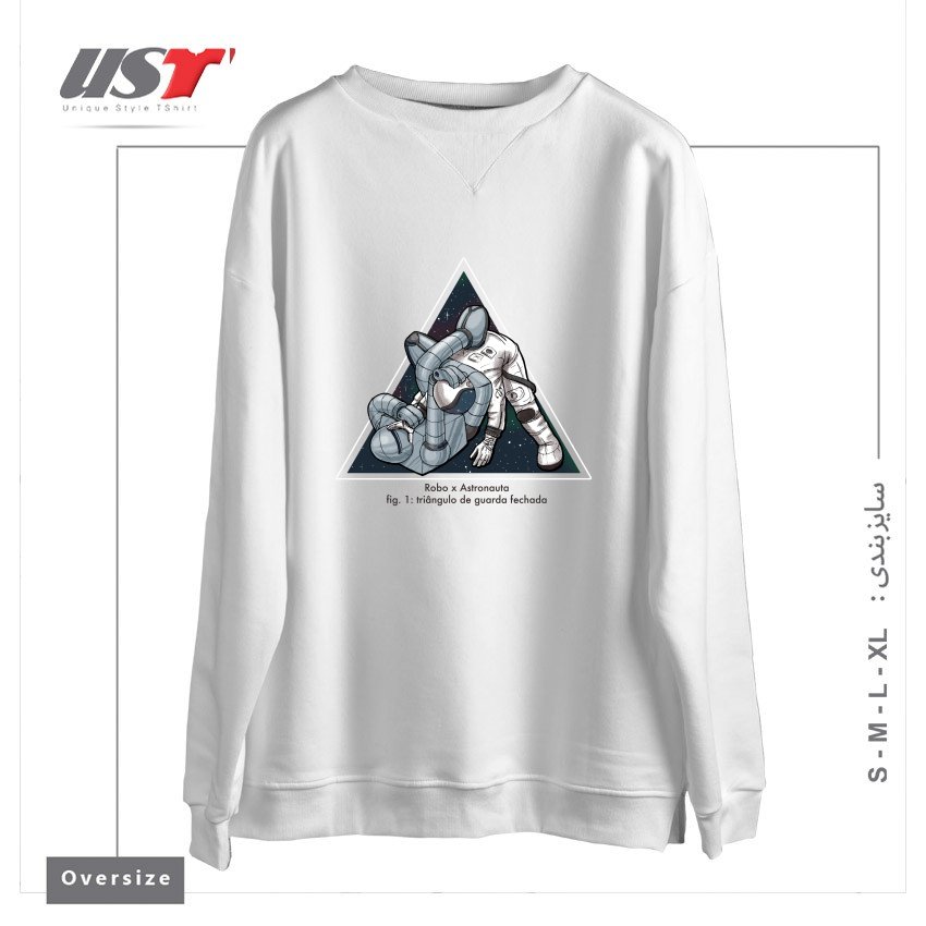 سوییشرت اورسایز طرح ROBO X ASTRONAUTA