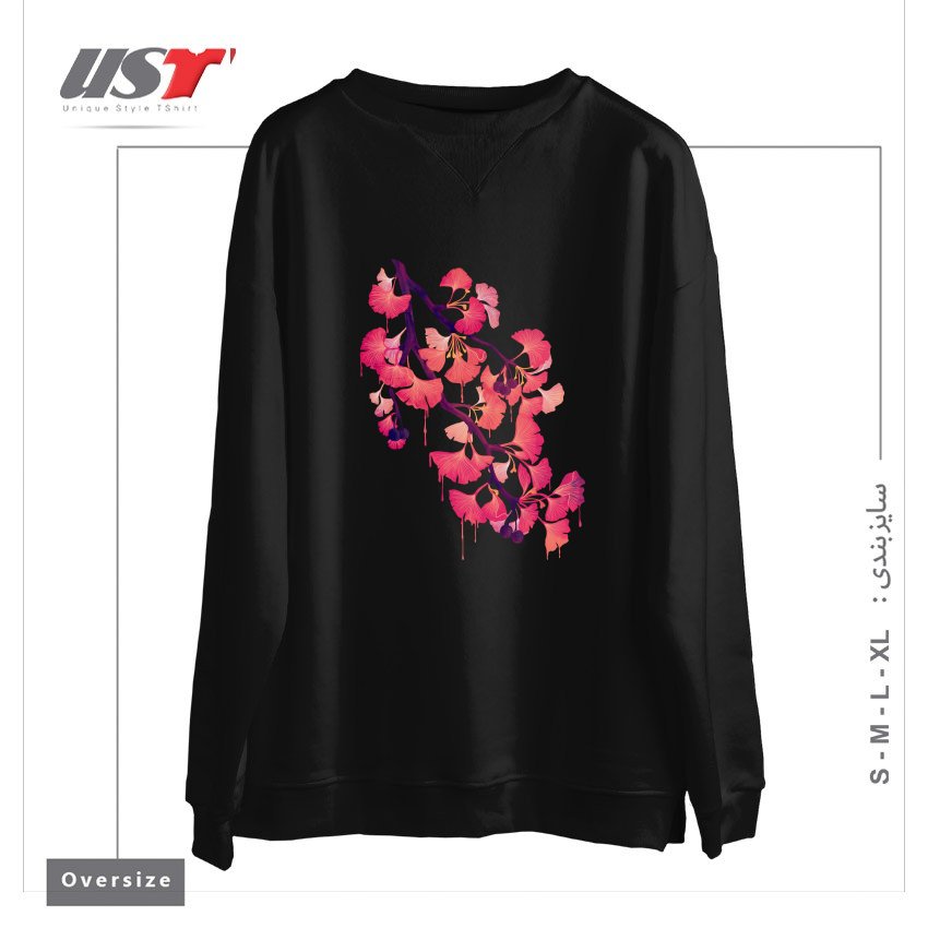 سوییشرت اورسایز طرح O, GINKGO