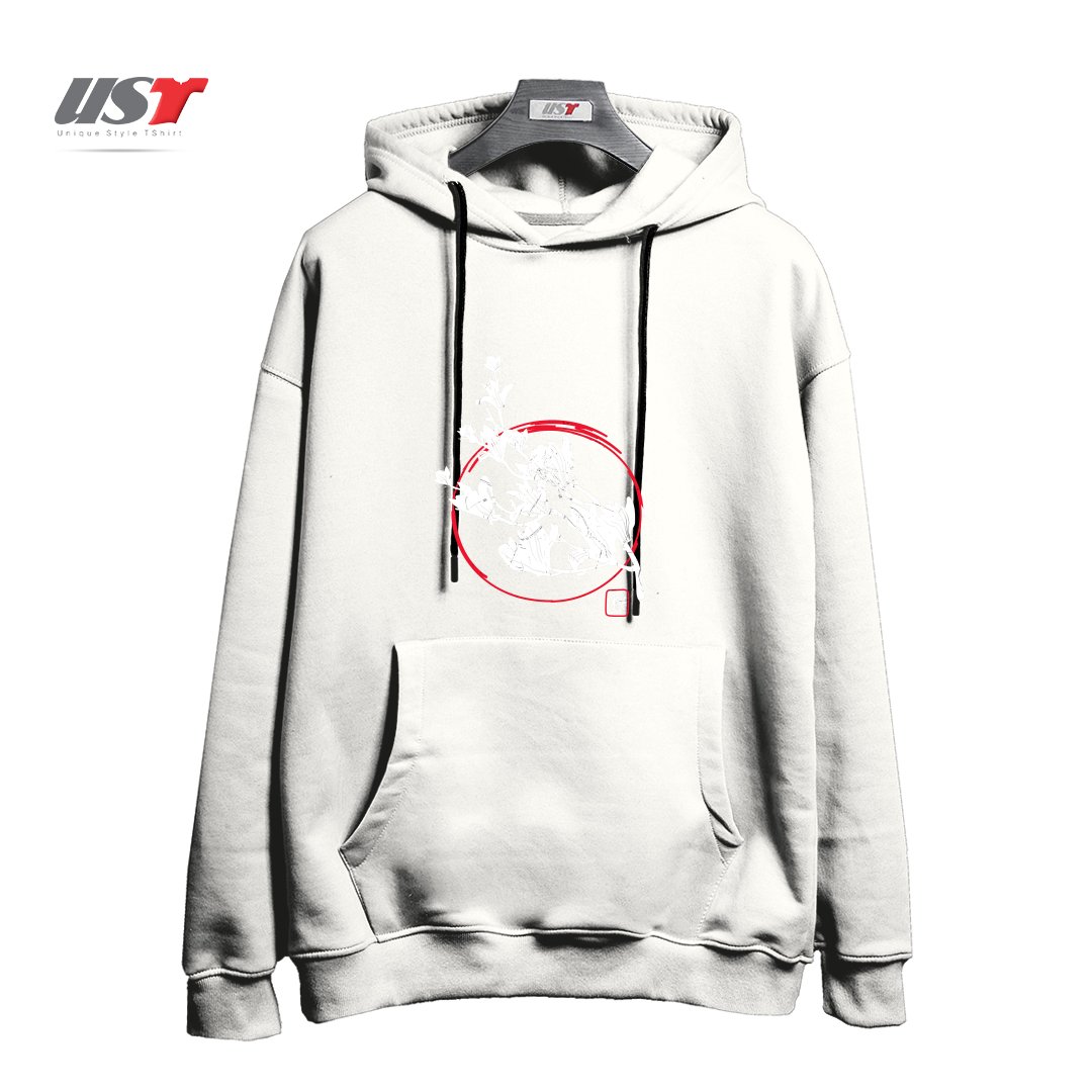 طرح SAKURA-2 هودی اورسایزرنگ سفید