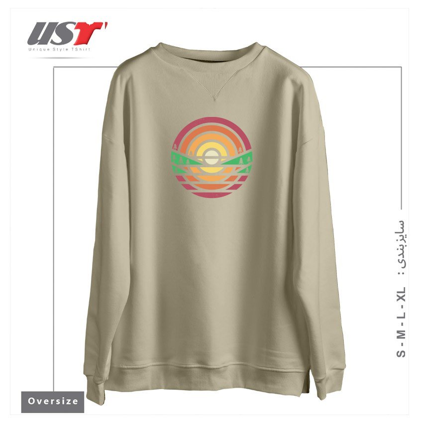 سوییشرت اورسایز طرح SUNSET