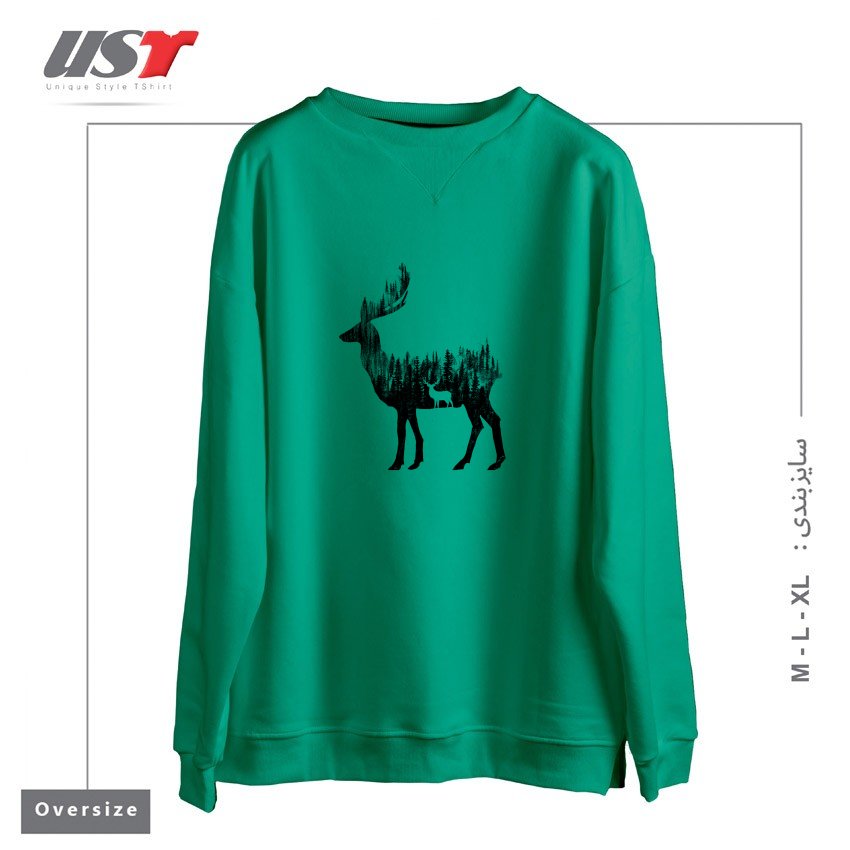 سوییشرت اورسایز طرح THE DEER