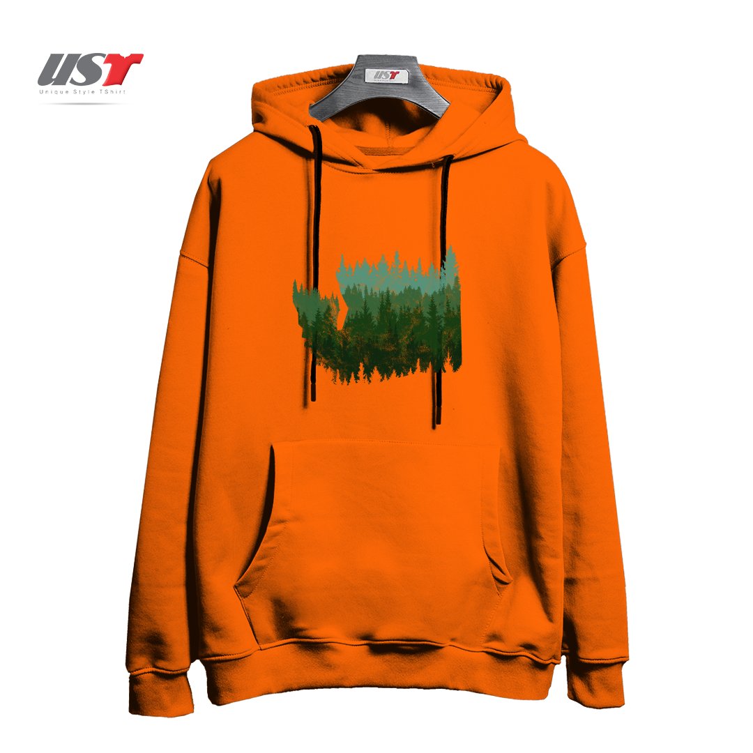 طرح THE WASHINGTON ESCAPE هودی اورسایزرنگ نارنجی