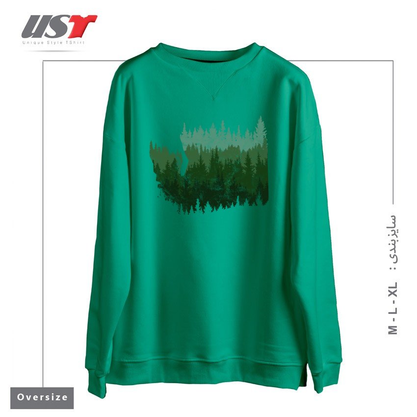 سوییشرت اورسایز طرح THE WASHINGTON ESCAPE