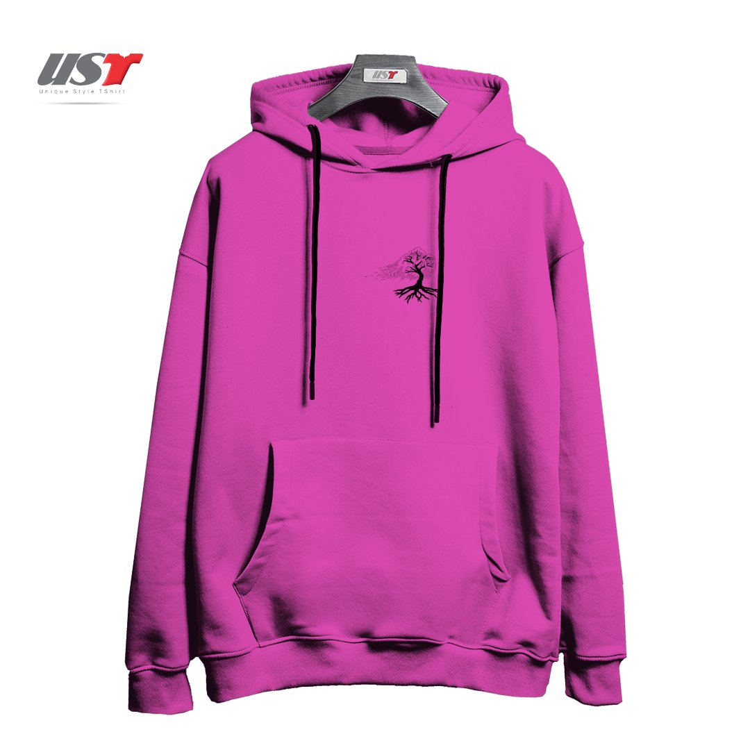 طرح WILLOW TREE هودی اورسایزرنگ صورتی