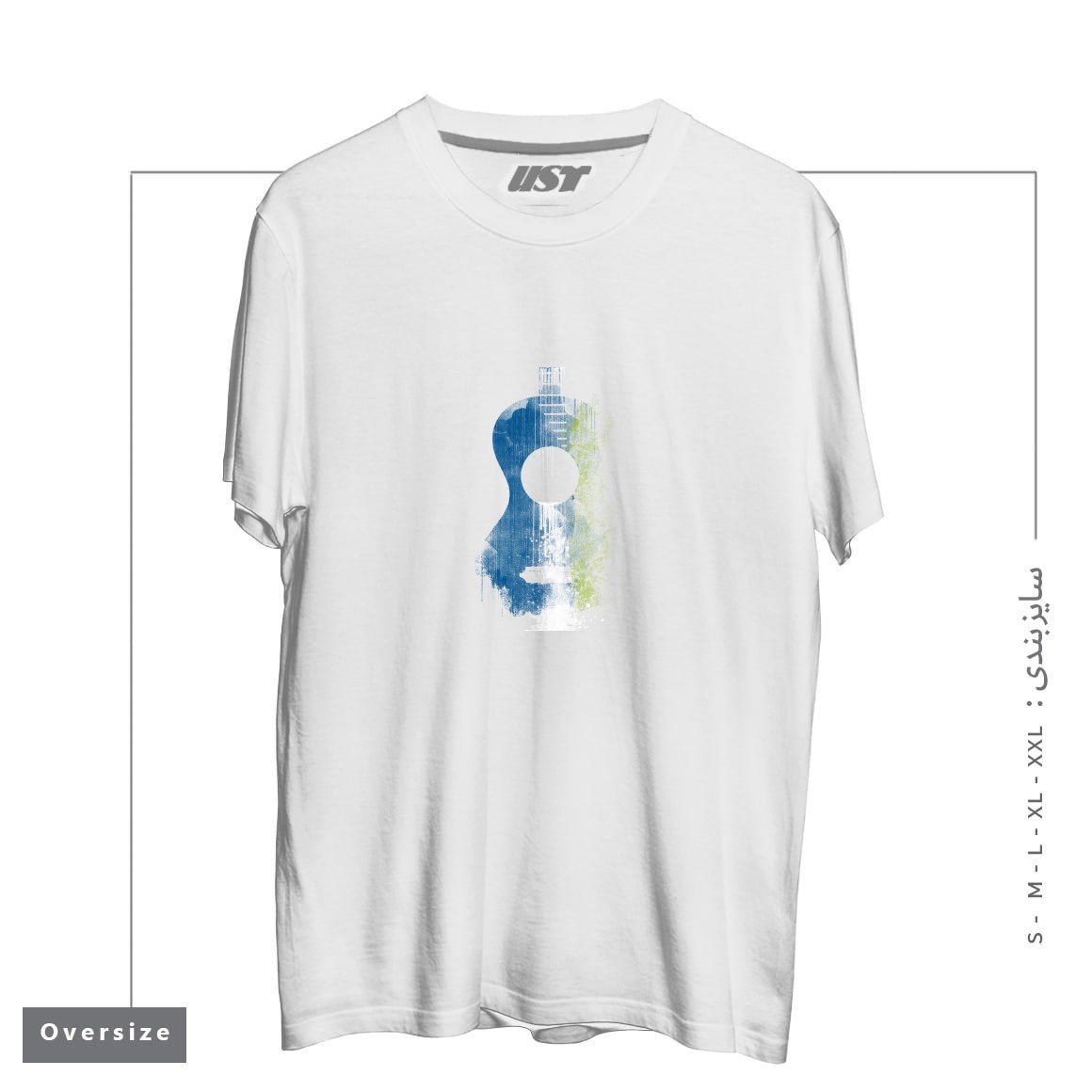 تیشرت اورسایز طرح BLUES