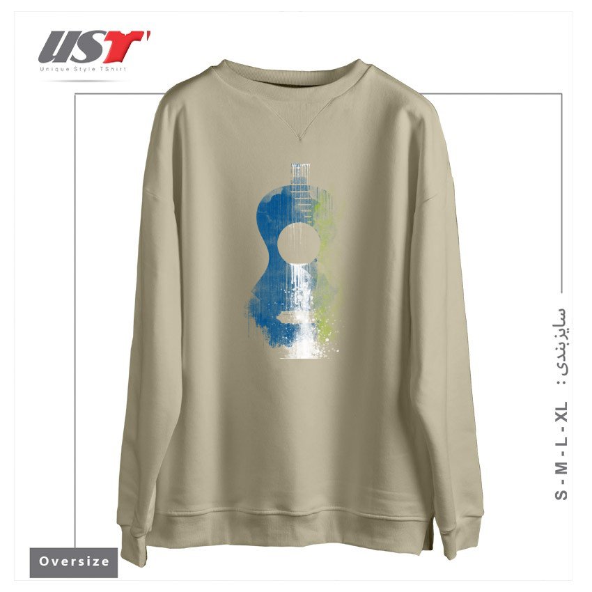 سوییشرت اورسایز طرح BLUES