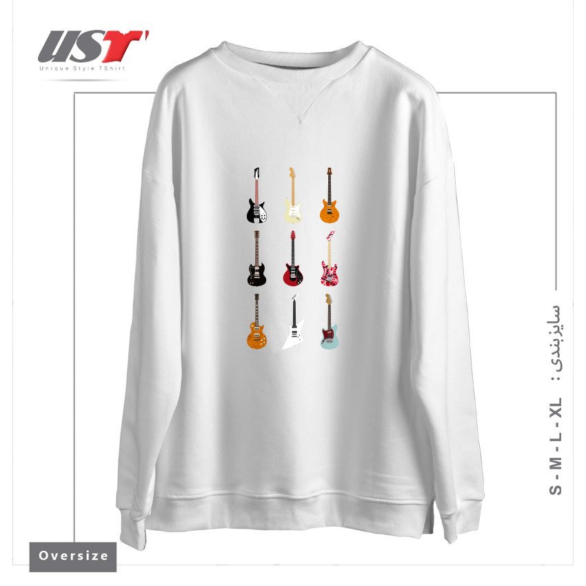 سوییشرت اورسایز طرح EPIC GUITARS OF ROCK