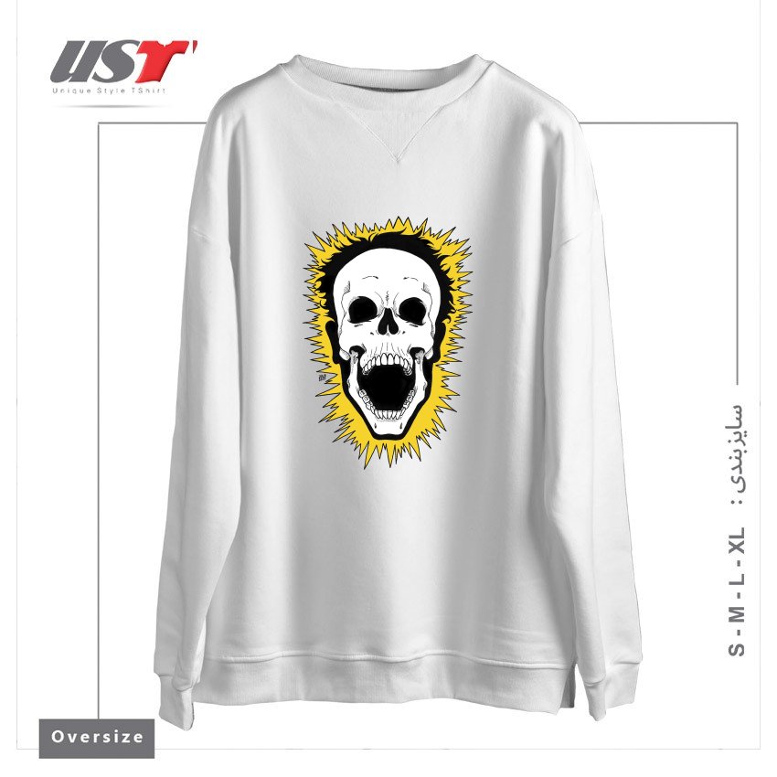 طرح JOLT سوییشرت اورسایزرنگ سفید