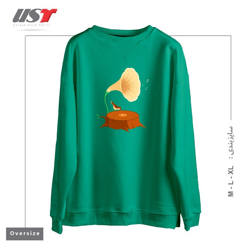 سوییشرت اورسایز طرح LISTEN TO MOTHER NATURE