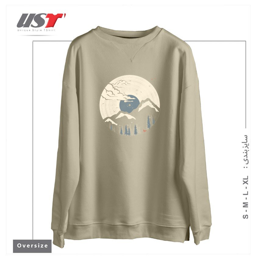 طرح MTN LP... (BLUE VARIANT) سوییشرت اورسایزرنگ نخودی